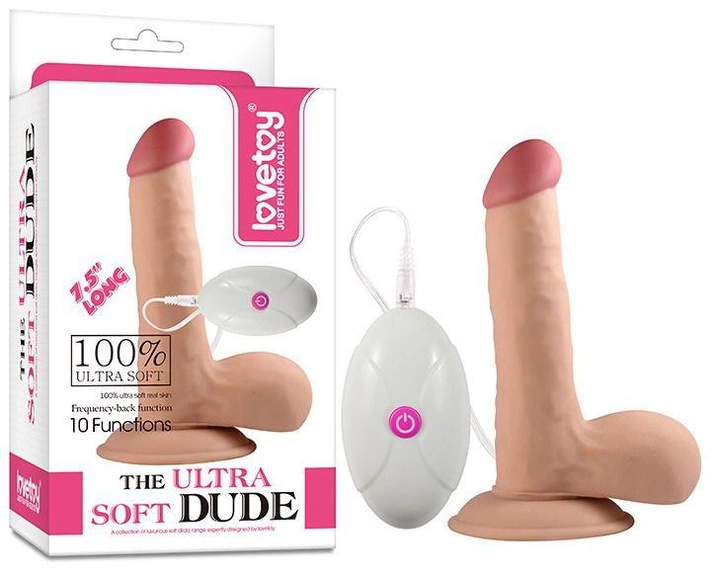 Вібратор Lovetoy 7.5 The Ultra Soft Dude Vibrating (2085700000000000) - зображення 1