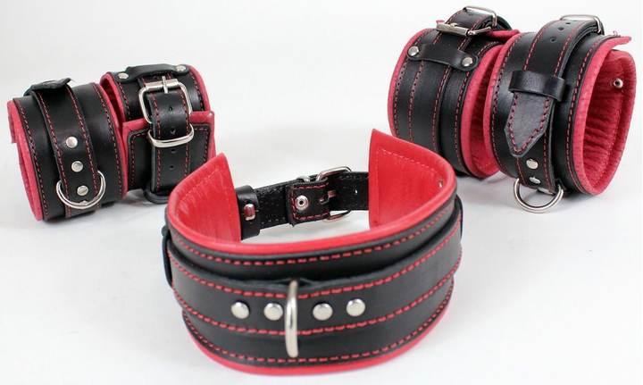 Черно-красный кожаный комплект Scappa размер XL (21685000012000000) - изображение 1