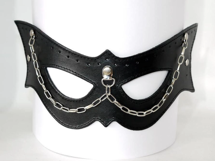 Кожаная маска с цепью Кошка-цепочки цвет черный (08130005000000000) - изображение 1