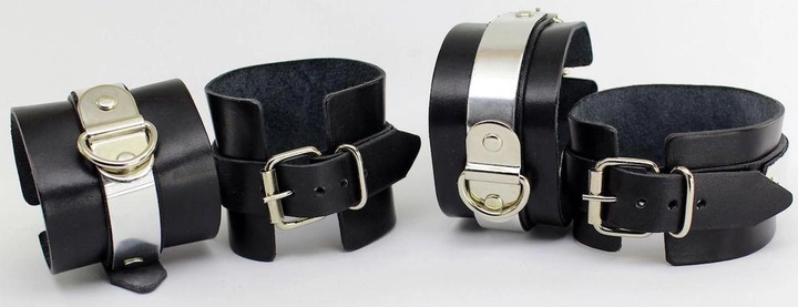 Комплект наручників і поножі Scappa з металевими пластинами розмір XS (21674000004000000) - зображення 1