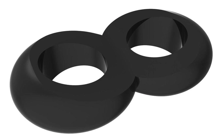 Двойное эрекционное кольцо Chisa Novelties Duo Cock 8 Ball Ring цвет черный (20658005000000000) - изображение 1