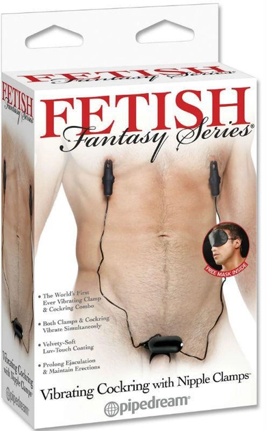 Набір Fetish Fantasy Series Vibrating Cockring with Nipple Clamps (15629000000000000) - зображення 2