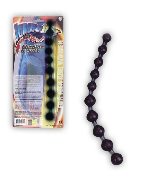 Анальная цепочка NMC Jumbo Jelly Thai Beads цвет черный (14600005000000000) - изображение 1