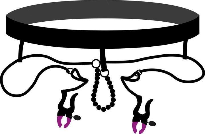 Трусики с фиксаторами для половых губ Bad Kitty Pearl String with Silicone Clamps (19710000000000000) - изображение 5