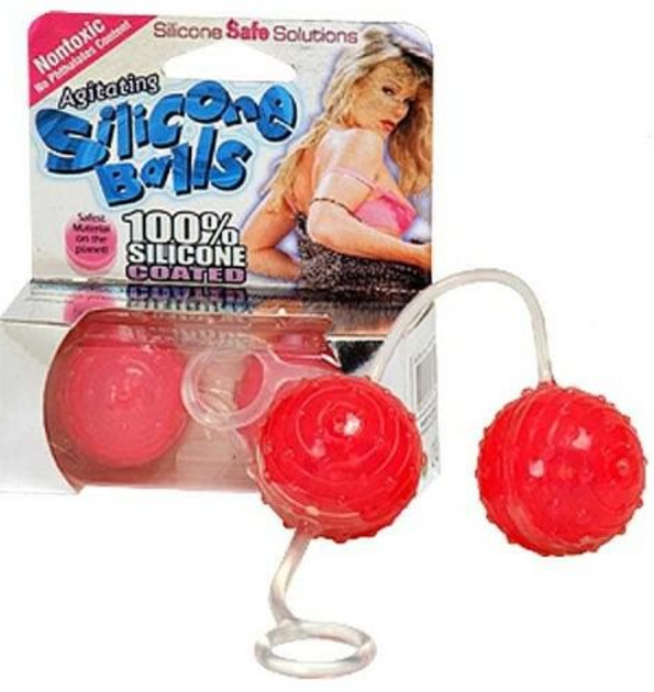 Вагінальні кульки Agitating Silicone Balls колір червоний (00906015000000000) - зображення 1