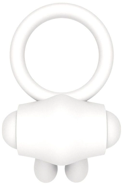 Ерекційне кільце з вібрацією Power Clit Cockring Rabbit колір білий (18928004000000000) - зображення 2
