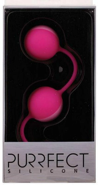 Вагінальні кульки Purrfect Silicone Duo Tone Balls колір рожевий (15406016000000000) - зображення 2
