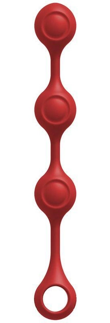 Анальные бусы Doc Johnson Kink - Anal Essentials Weighted Silicone Anal Balls цвет красный (21818015000000000) - изображение 1