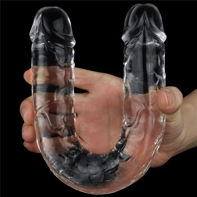 Двойной фаллоимитатор Lovetoy Flawless Clear Double dildo 12 (22205000000000000) - изображение 5