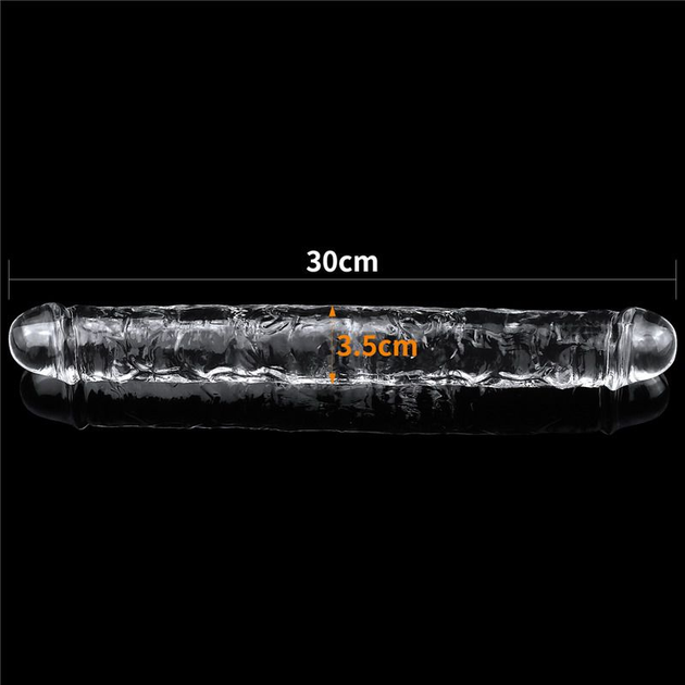 Двойной фаллоимитатор Lovetoy Flawless Clear Double dildo 12 (22205000000000000) - изображение 8