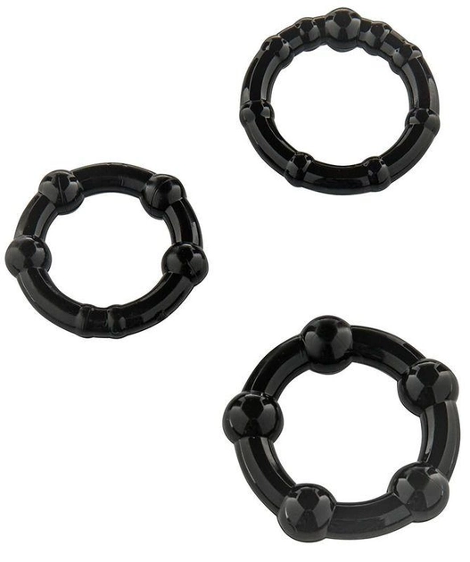 Набор из трех черных гелевых эрекционных колец Stay Hard (00846000000000000) - изображение 2