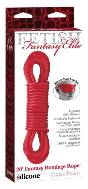 Силіконова мотузка Fetish Fantasy Elite Bondage Rope колір рожевий (13305016000000000) - зображення 2