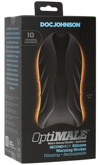Мастурбатор с подогревом и вибрацией Doc Johnson OptiMale Silicone Warming Stroker (21873000000000000) - изображение 9