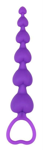 Анальний ланцюжок Chisa Novelties Heart Booty Beads колір фіолетовий (20021017000000000) - зображення 1
