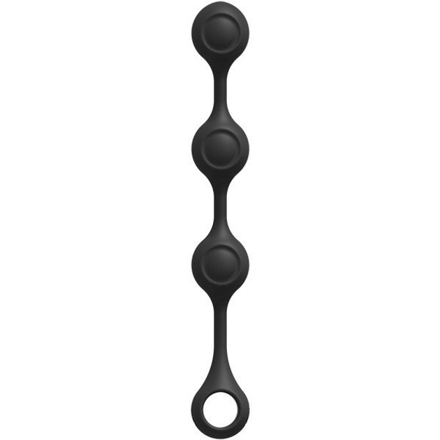 Анальні буси Doc Johnson Kink - Anal Essentials Weighted Silicone Anal Balls колір чорний (21818005000000000) - зображення 2