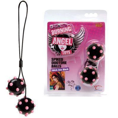 Вагінальні кульки Joanna Angel Spiked Duotone Balls колір чорний (12336005000000000) - зображення 1