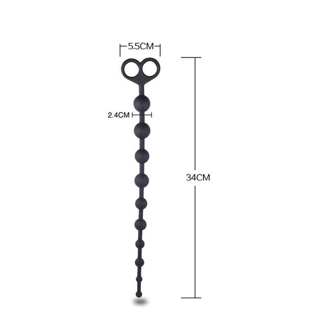 Анальний ланцюжок Psyches Premium Anal Beads колір чорний (14328005000000000) - зображення 2