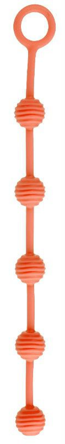 Анальная цепочка Delight Throb Anal Beads 10 inch цвет оранжевый (14588013000000000) - изображение 2