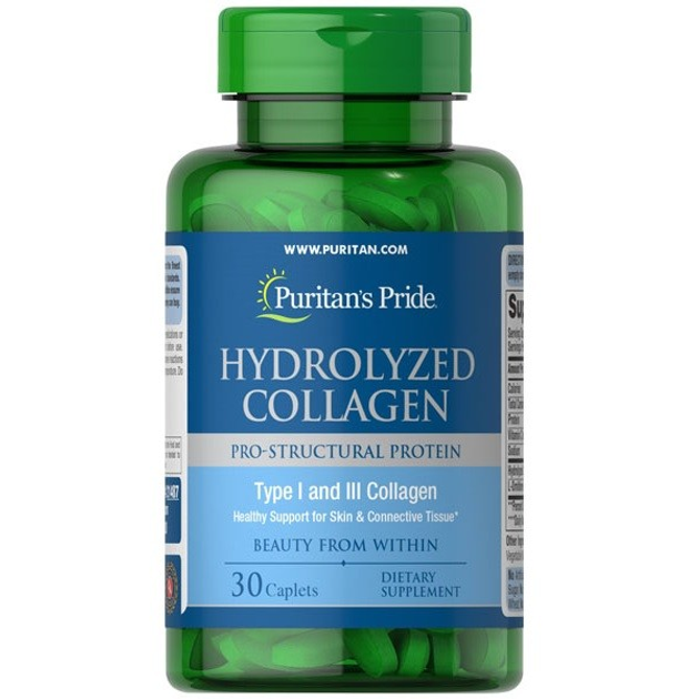 Коллаген Puritans Pride Hydrolyzed Collagen (Type 1 and 3 Collagen) 30