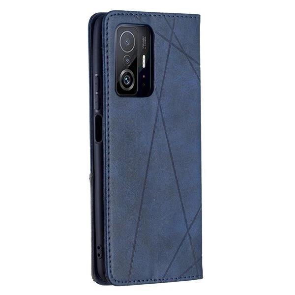 Чехол-книжка с кармашками UniCase Geometric Pattern для Xiaomi Mi 11T / 11T Pro - Blue - изображение 4