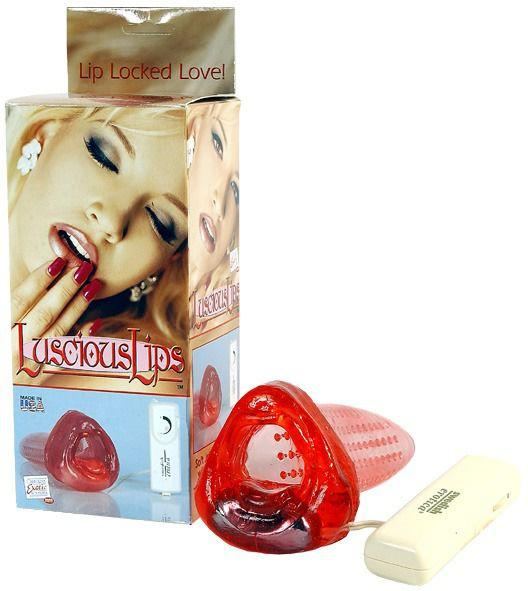 Червоний мастурбатор з вібрацією Lucious Lips (02195000000000000) - зображення 1