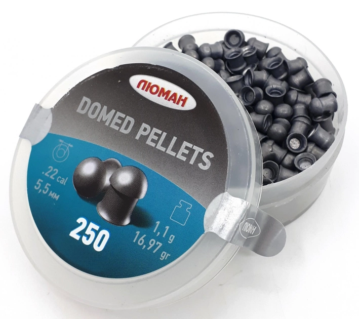 Пули Люман 5.5 мм 1.1г Domed pellets 250 шт/пчк - изображение 2