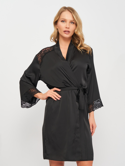 Халат женский большого размера Martelle Lingerie М-208 44 (XXL) Черный ...
