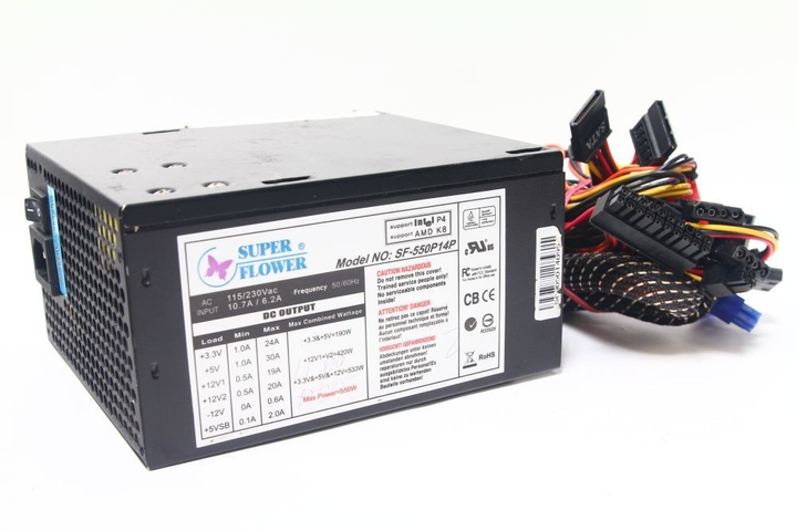 Блок питания SUPER FLOWER 550W ( SF-550P14P ) ATX Б/У – фото, отзывы ...