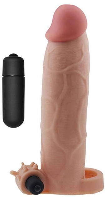 Насадка на пенис с вибрацией Pleasure X-Tender Series Perfect for 5-6.5 inches Erect Penis цвет телесный (18910026000000000) - изображение 1