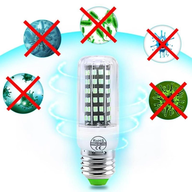 Бактерицидна LED лампа LEDGle Ultraviolet E27/25 Watt Glass - зображення 2