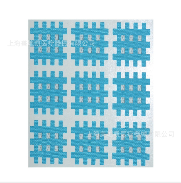 Крос тейп тип А, DL Cross Tape A 3х3 (спіральний тейп) 20 аркушів/упаковка блакитний - зображення 1