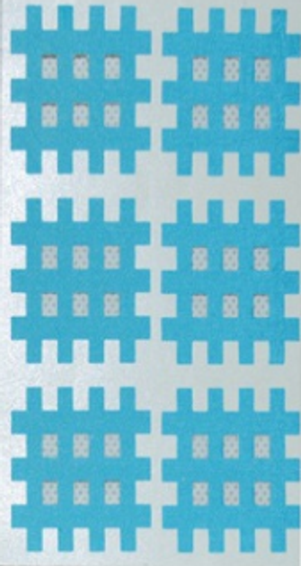 Кросс тейп тип В, DL Cross Tape В 2х3 (спиральный тейп) 20 листов/упаковка голубой - изображение 1