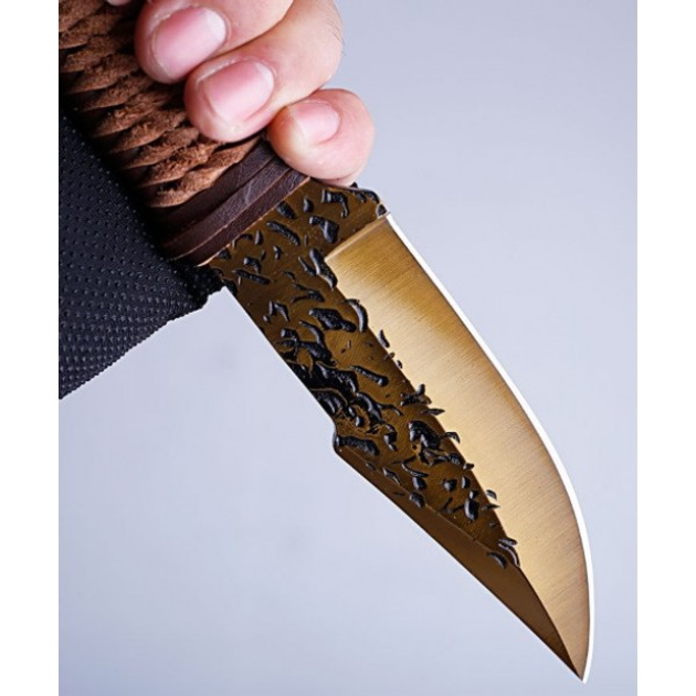 Охотничий метательный нож SR DM-136 с чехлом Бронза - изображение 2