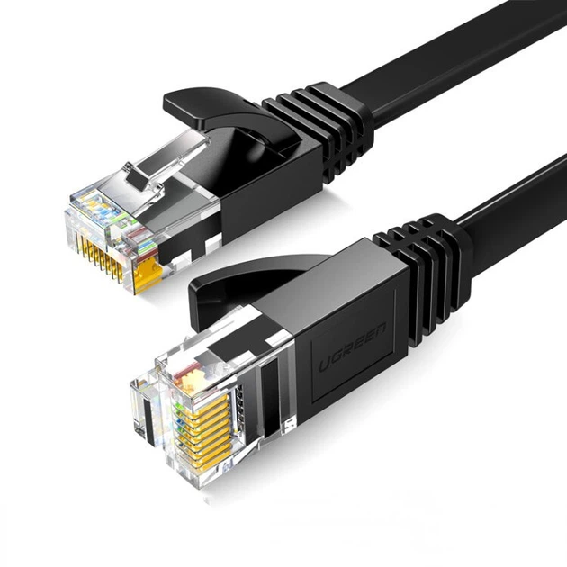 Патч корд UGREEN NW102 сетевой кабель 1000 Mбит\с Ethernet RJ45 Cat 6 плоский 3М Black (50175) - Фото 1 Патч корд UGREEN NW102 сетевой кабель 1000 Mбит\с Ethernet RJ45 Cat 6 плоский 3М Black (50175) - изображение 1