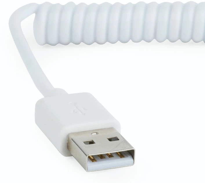 Кабель спіральный Cablexpert USB - MicroUSB 1.8 м White (CC-mUSB2C-AMBM-6-W) - зображення 3