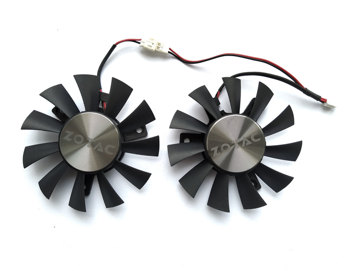 Вентилятор Apistek для видеокарты Zotac GA71S2H (PLA07010S12HH) комплект 2 шт (№328) - изображение 1