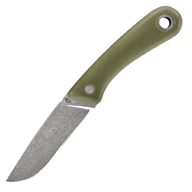 Нож фиксированный Gerber Spine Compact (длина: 213мм, лезвие: 94мм), оливковый, ножны пластик - изображение 1