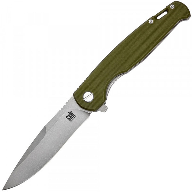 Нож складной SKIF Tiger Paw SW (длина: 215мм, лезвие: 95мм), оливковый - изображение 1