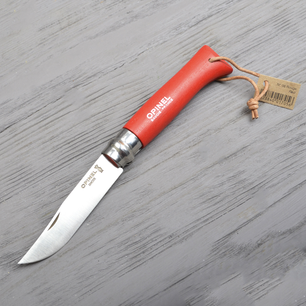 Нож складной Opinel №8 Trekking (длина: 195мм, лезвие: 85мм), красный - изображение 2