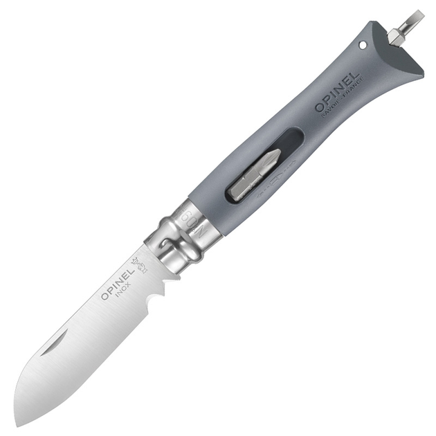 Нож складной, мультитул Opinel 9 Diy (длина: 201мм, лезвие: 83мм), серый - изображение 1