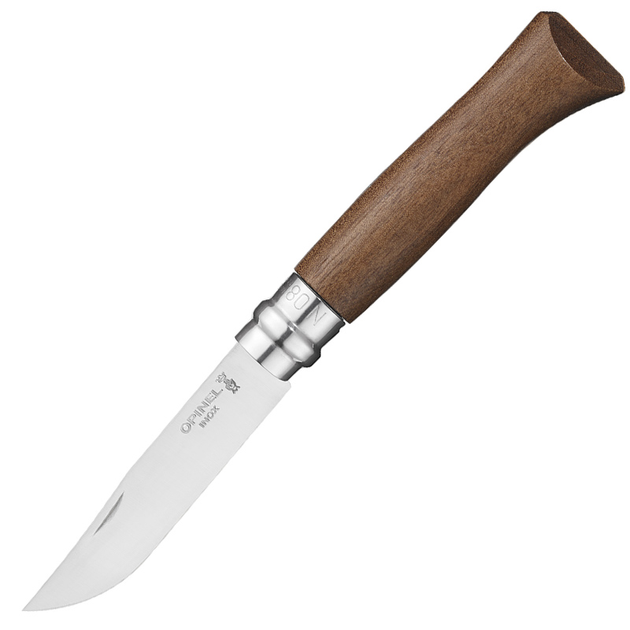 Нож складной Opinel №8 Inox (длина: 190мм, лезвие: 85мм), орех - изображение 1