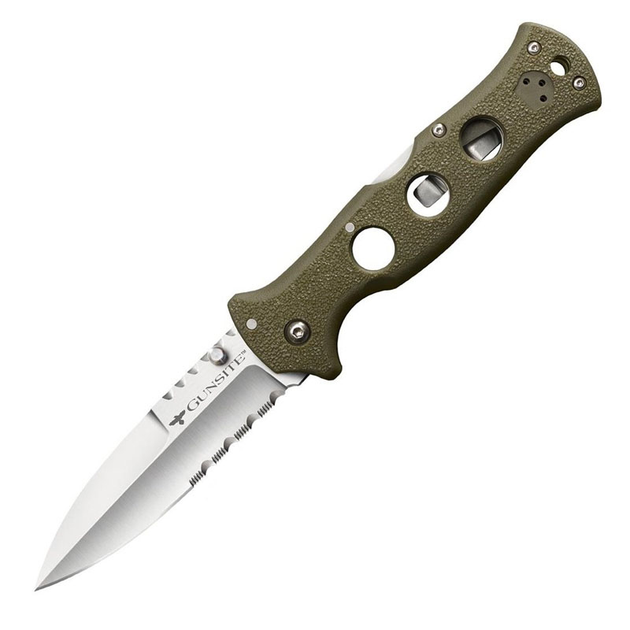 Нож складной Cold Steel Counter Point I (длина: 229мм, лезвие: 102мм), оливковый - изображение 1