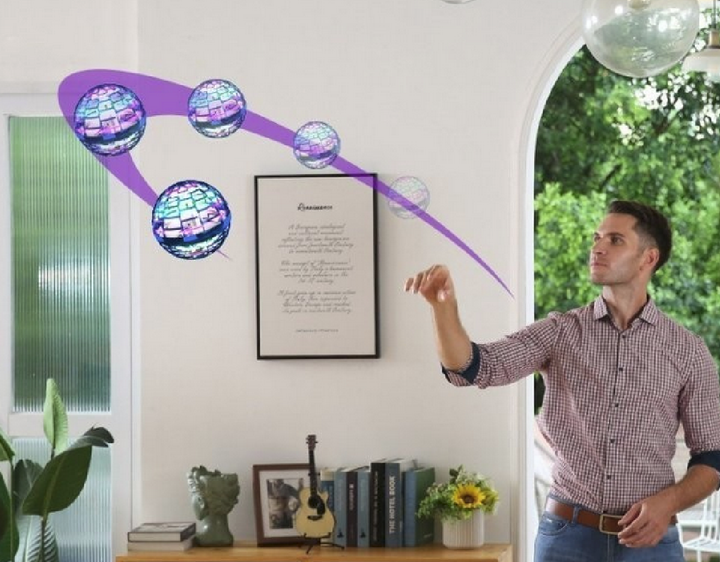 Летающий Шар Бумеранг Светящийся Спиннер Flynova Pro 9,5 мм 3 режима работи Синий - изображение 8