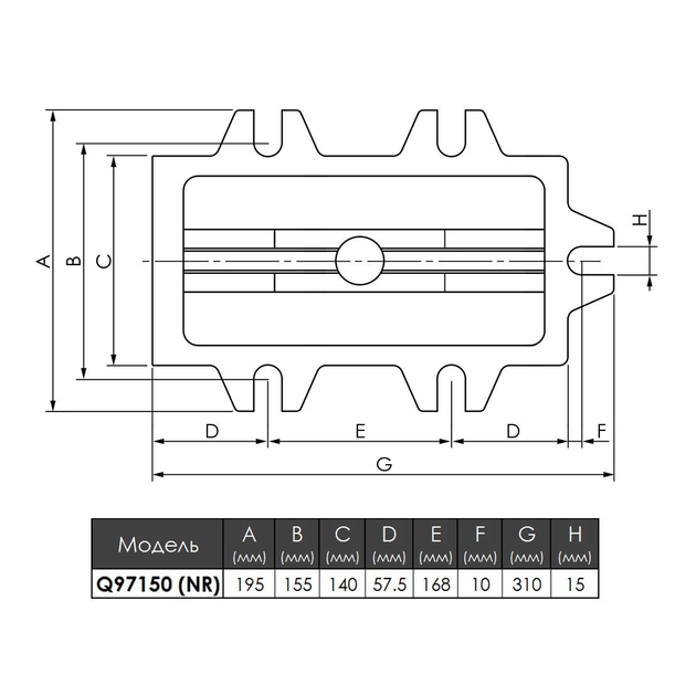 Тиски станочные крестовые CNCPROM Q97150 (NR) тип 3458 (10-770) - изображение 7