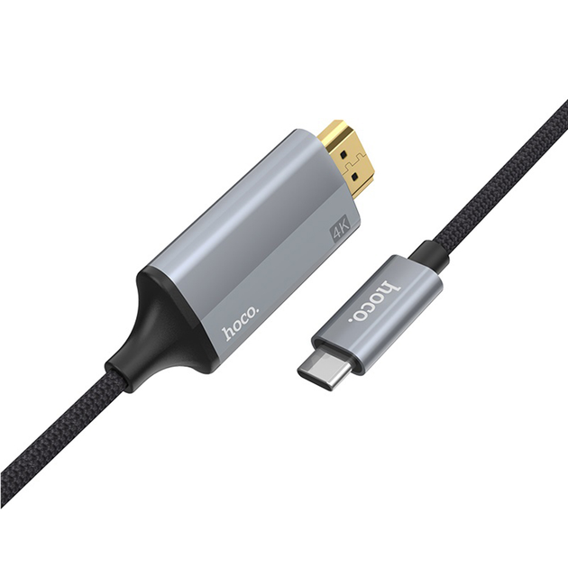 HOCO CABLE ADAPTADOR USB-C A HDMI 2M UA16 - Grey — Cover company