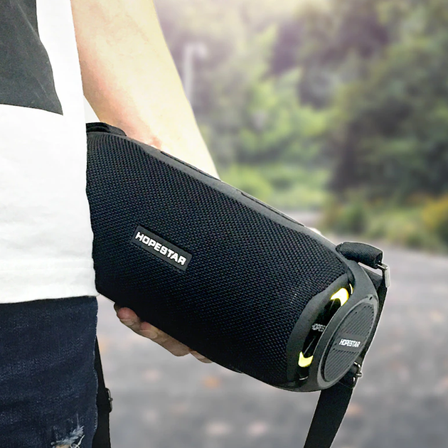 Портативная колонка Bluetooth с подсветкой HOPESTAR H48 Черный беспроводная акустика блютуз - Фото 6 Портативная колонка Bluetooth с подсветкой HOPESTAR H48 Черный беспроводная акустика блютуз - изображение 6