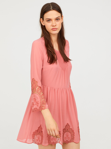 Акція на Сукня коротка осіння жіноча H&M 0688508-8 40 Рожева від Rozetka