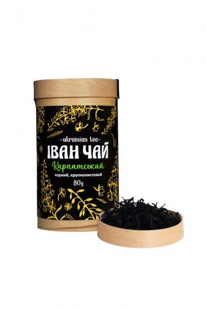 Иван-чай Карпатчай Карпатский черный ферментированный крупнолистовой 80 г - изображение 1