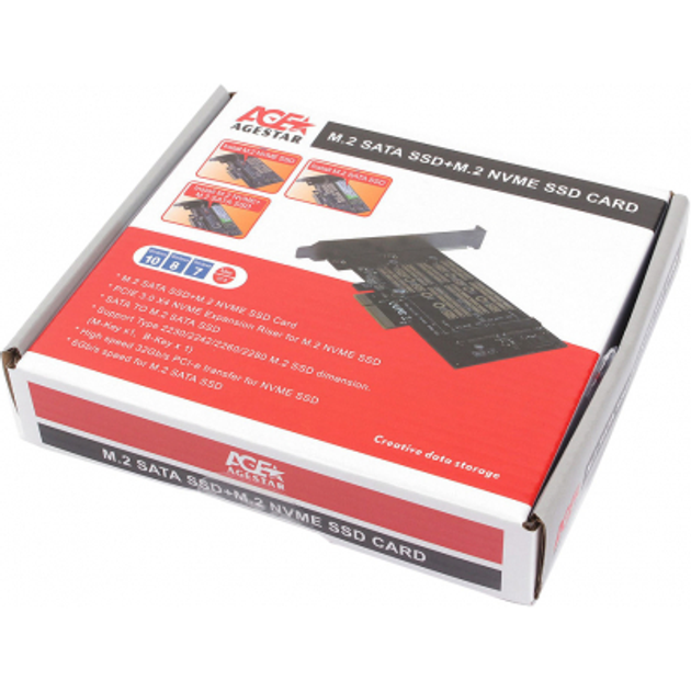 Контроллер AgeStar PCIe 3.0 X2 for SSD M.2 NVMe (AS-MC02) - изображение 3
