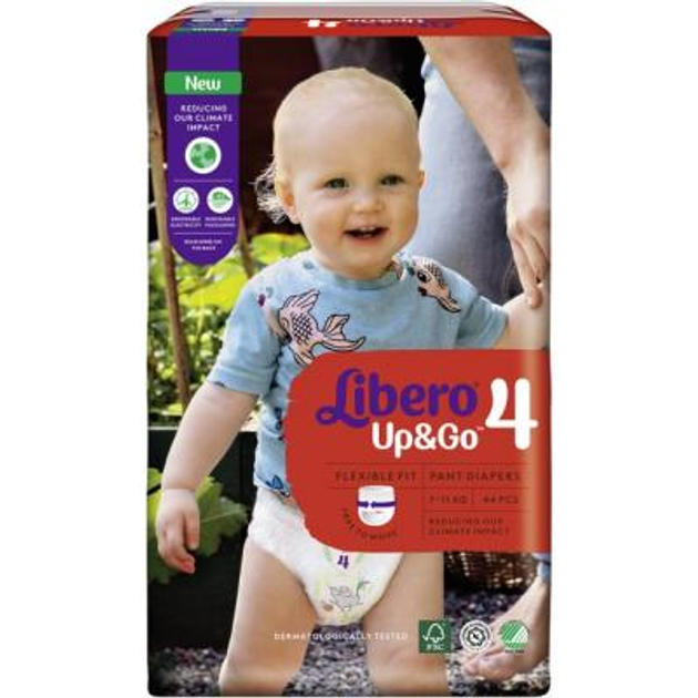 Підгузник Libero UpGo 4 7-11 кг 44 шт (7322541089409) - зображення 2